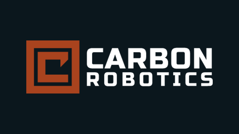 Carbon Robotics rust emblem and white wordmark
