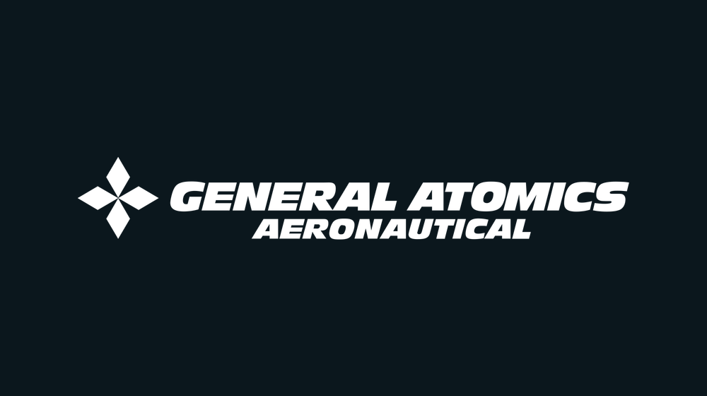General Atomics Aeronautical Systems wordmark and four-point emblem