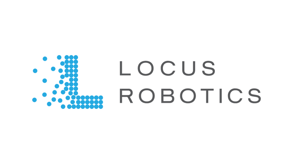 Locus Robotics wordmark and dotted L emblem