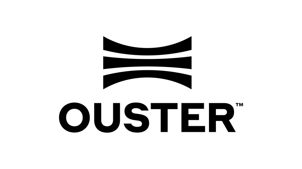 Ouster black wordmark and wave emblem