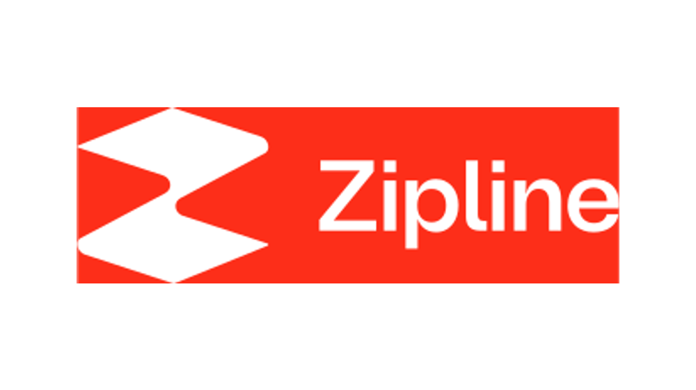 Zipline red wordmark and emblem