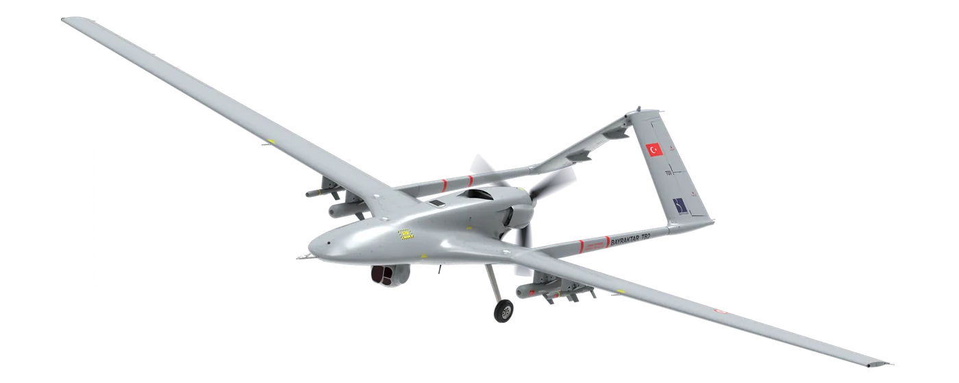 Baykar Bayraktar TB2 unmanned aircraft in flight