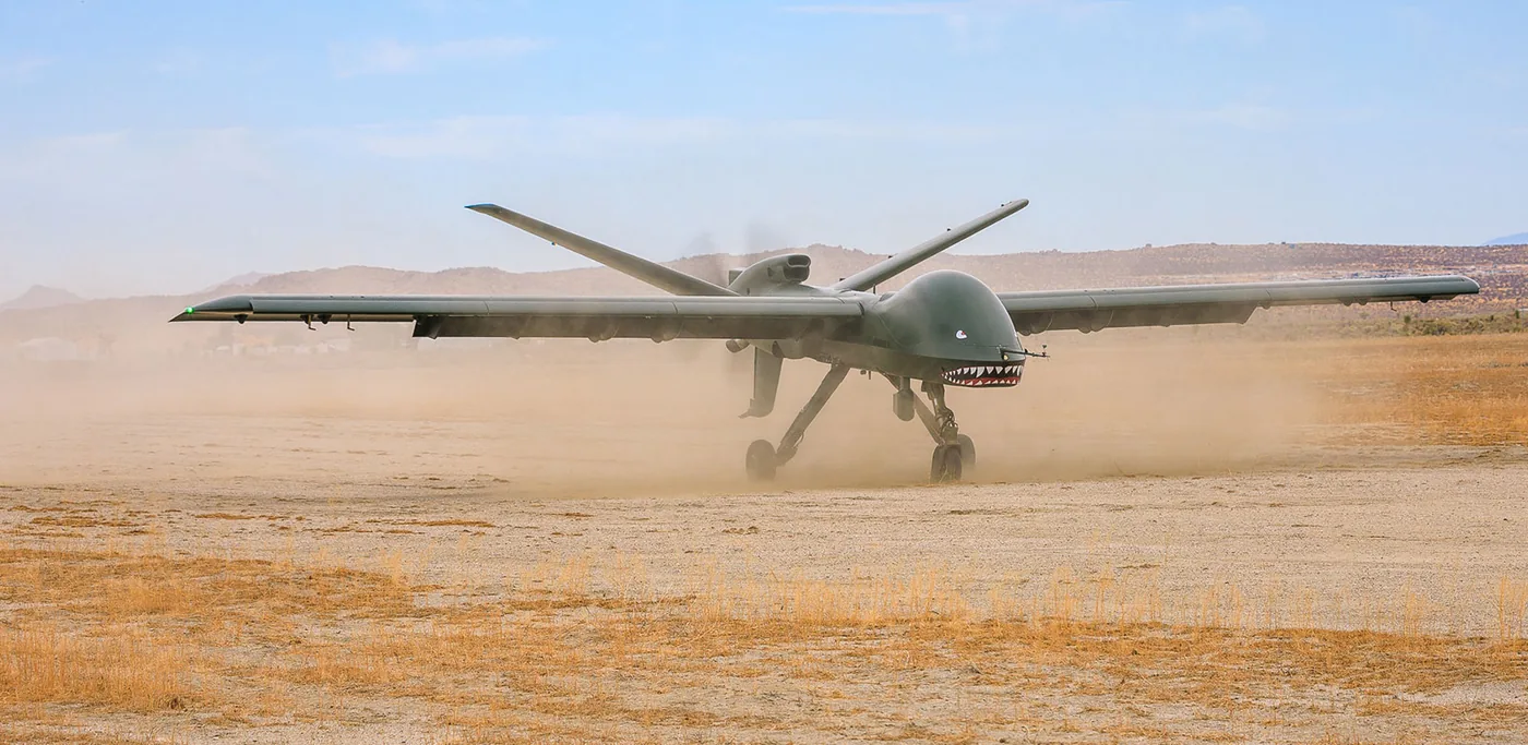 General Atomics Mojave remotely piloted aircraft on a runway