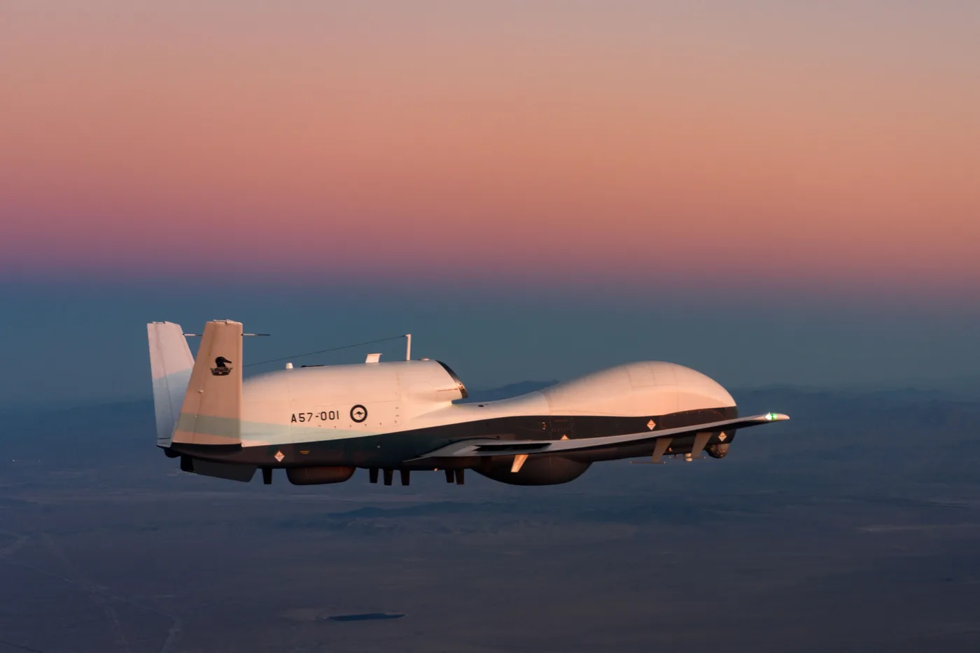 Northrop Grumman MQ-4C Triton high-altitude unmanned aircraft in flight