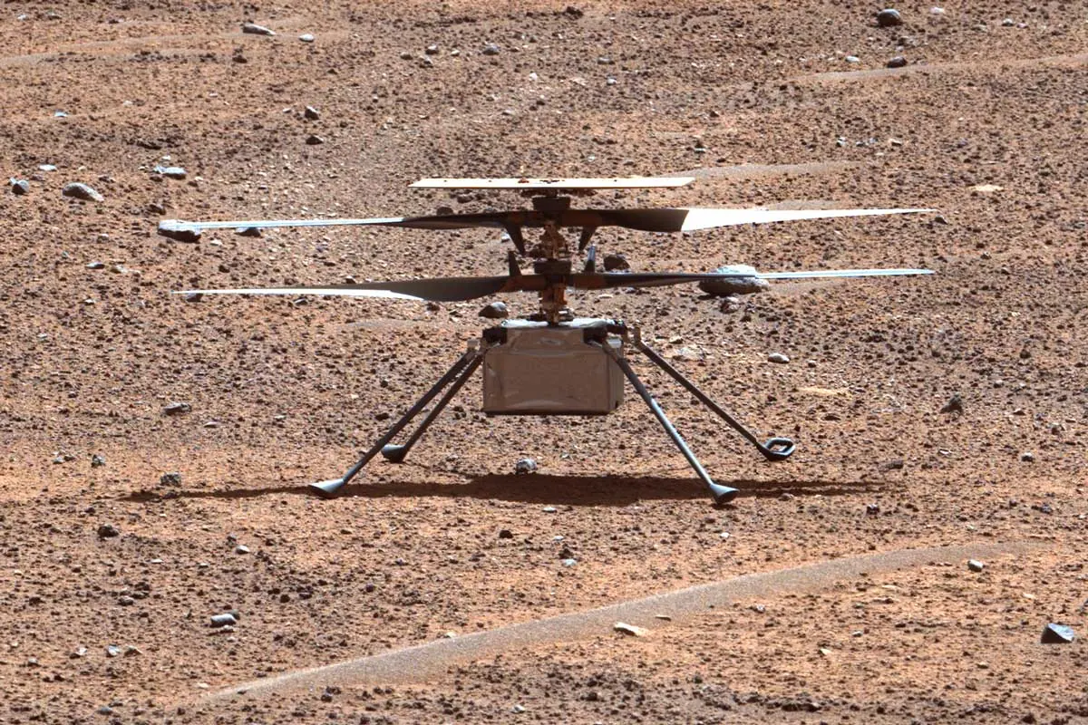 NASA mission image depicting the Ingenuity Mars Helicopter.