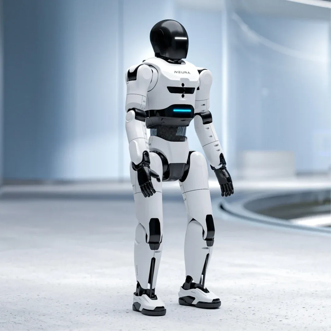 NEURA Robotics 4NE1 Mini humanoid robot in the company showroom