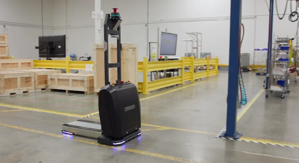 OMRON OL-450S autonomous mobile robot with mid-height lift mast