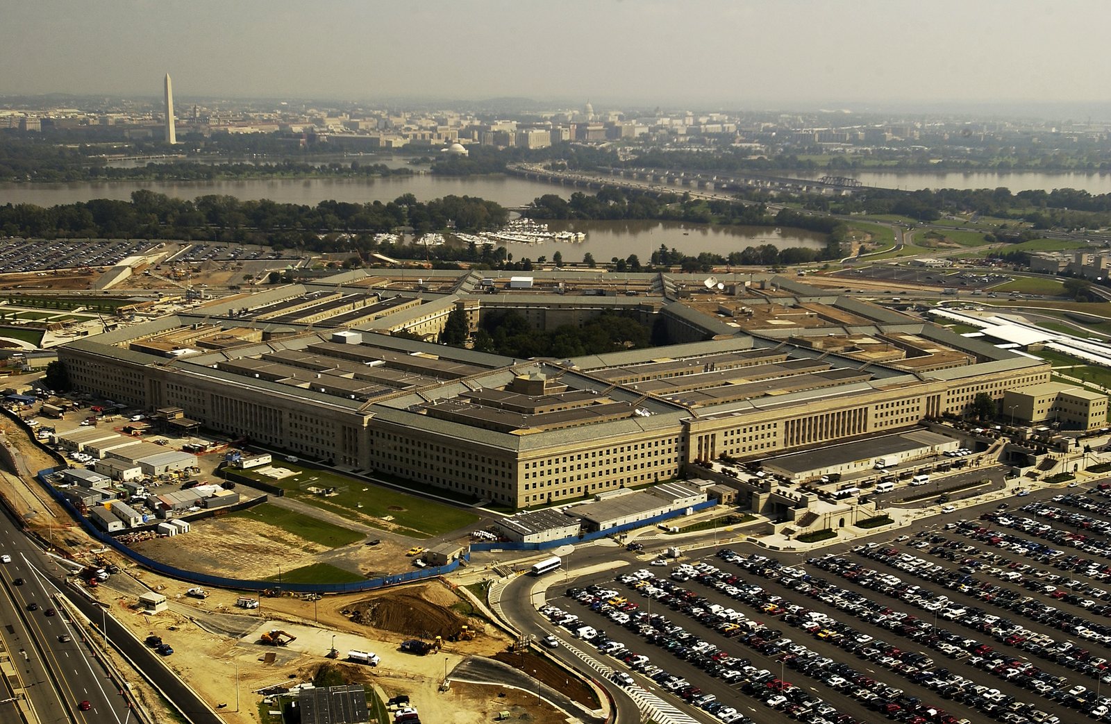 Aerial view of the Pentagon, headquarters of the U.S. Department of Defense